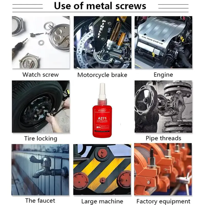PINSU-A271 Klej anaerobowy klasy przemysłowej do uszczelniania metali i zapobiegania wyciekom PINSU-A271 Klej anaerobowy klasy przemysłowej do uszczelniania metali i zapobiegania wyciekom